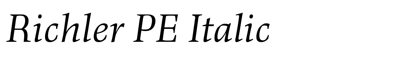 Richler PE Italic
